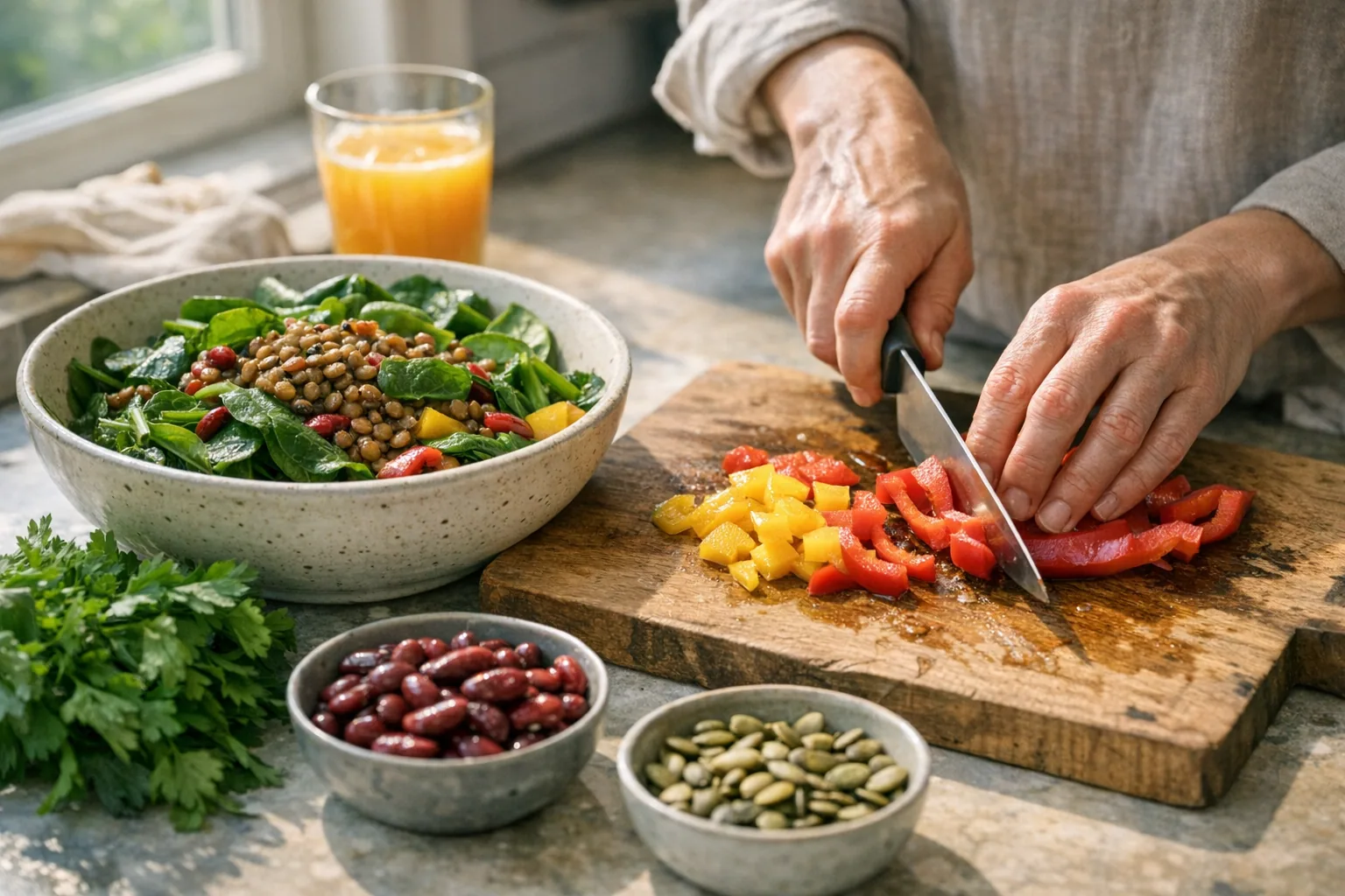 Hierro en dieta vegetariana: alimentos y combinaciones que mejoran su absorción