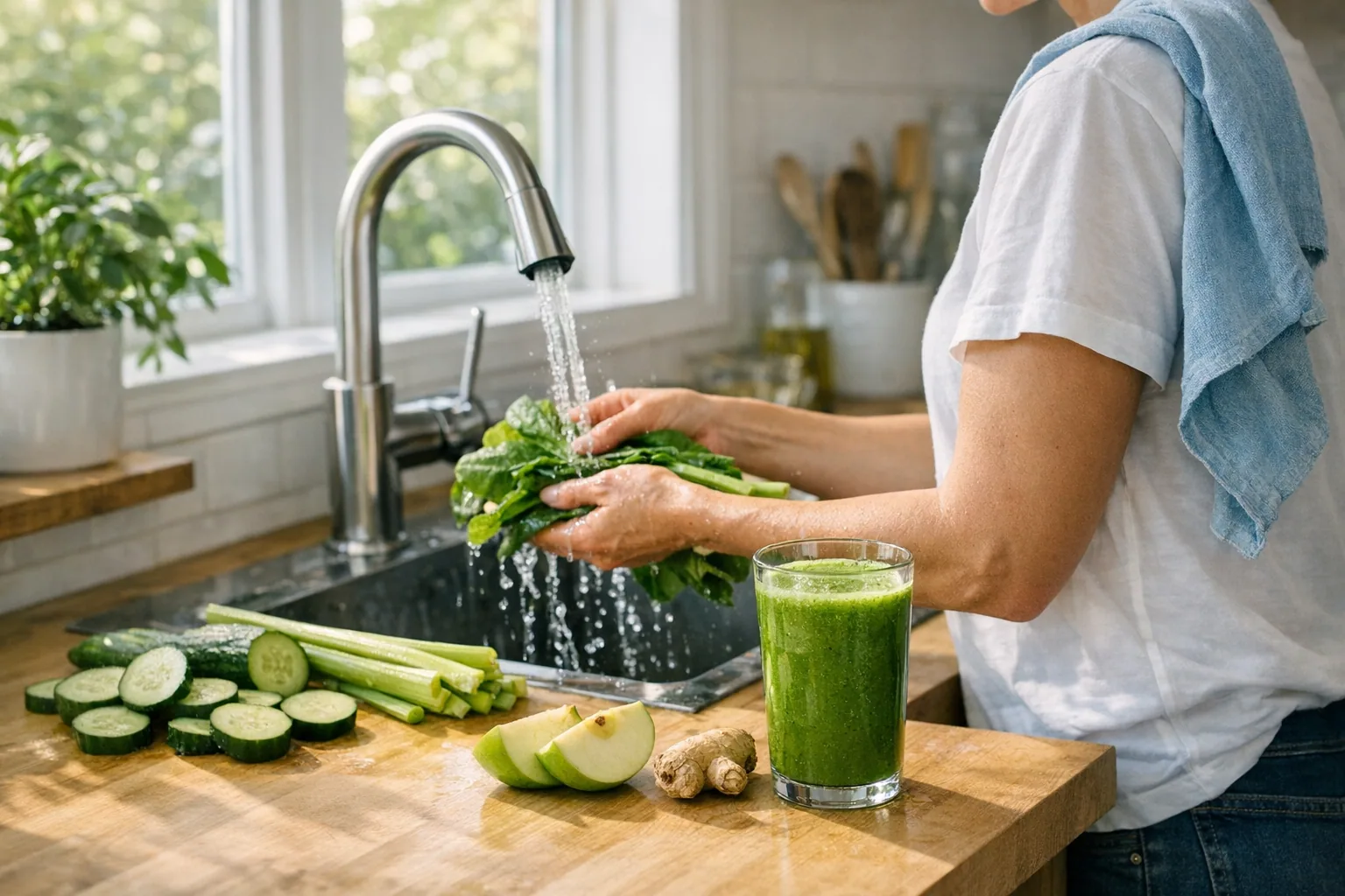 Batido verde digestivo: ingredientes y proporciones exactas