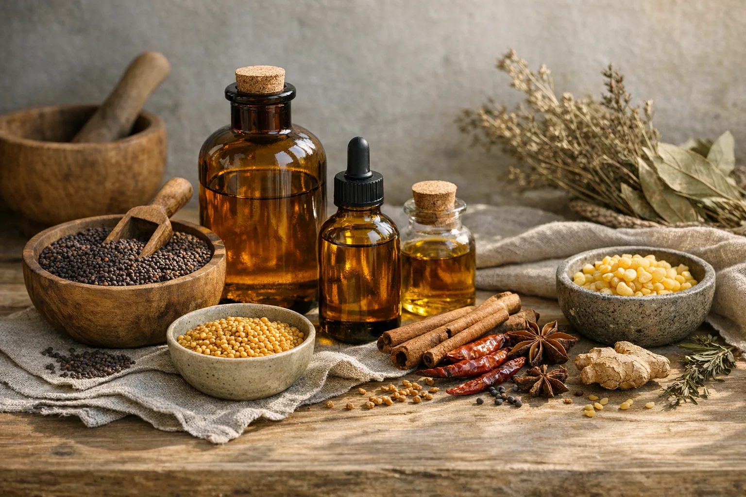 Aceite de mostaza: calor e invierno ayurvédico